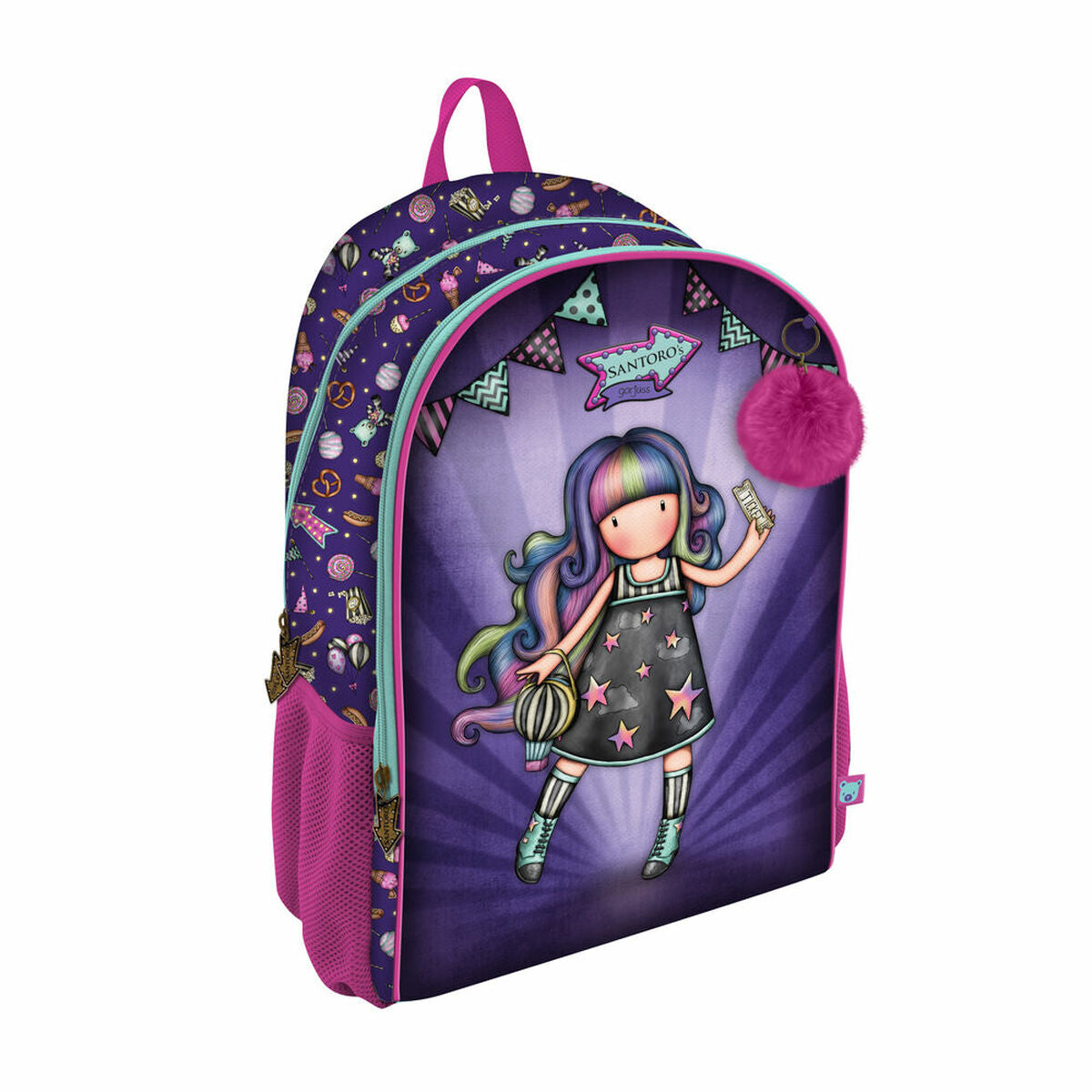 School Bag Gorjuss Up and away Purple (31.5 x 40 x 22.5 cm)-0