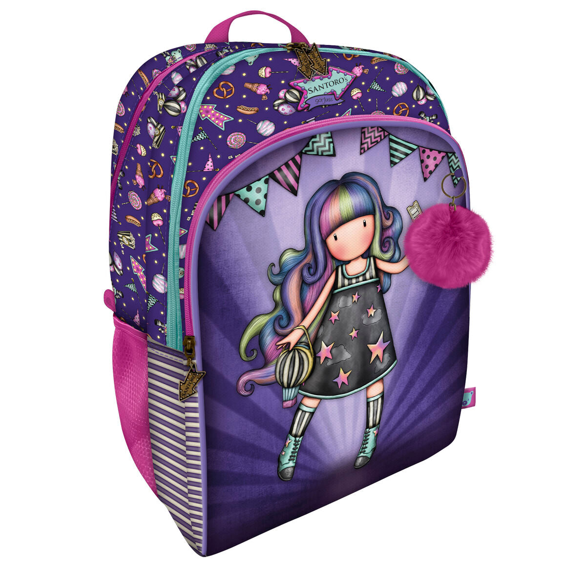 School Bag Gorjuss Up and away Purple 34.5 x 43.5 x 22 cm-0