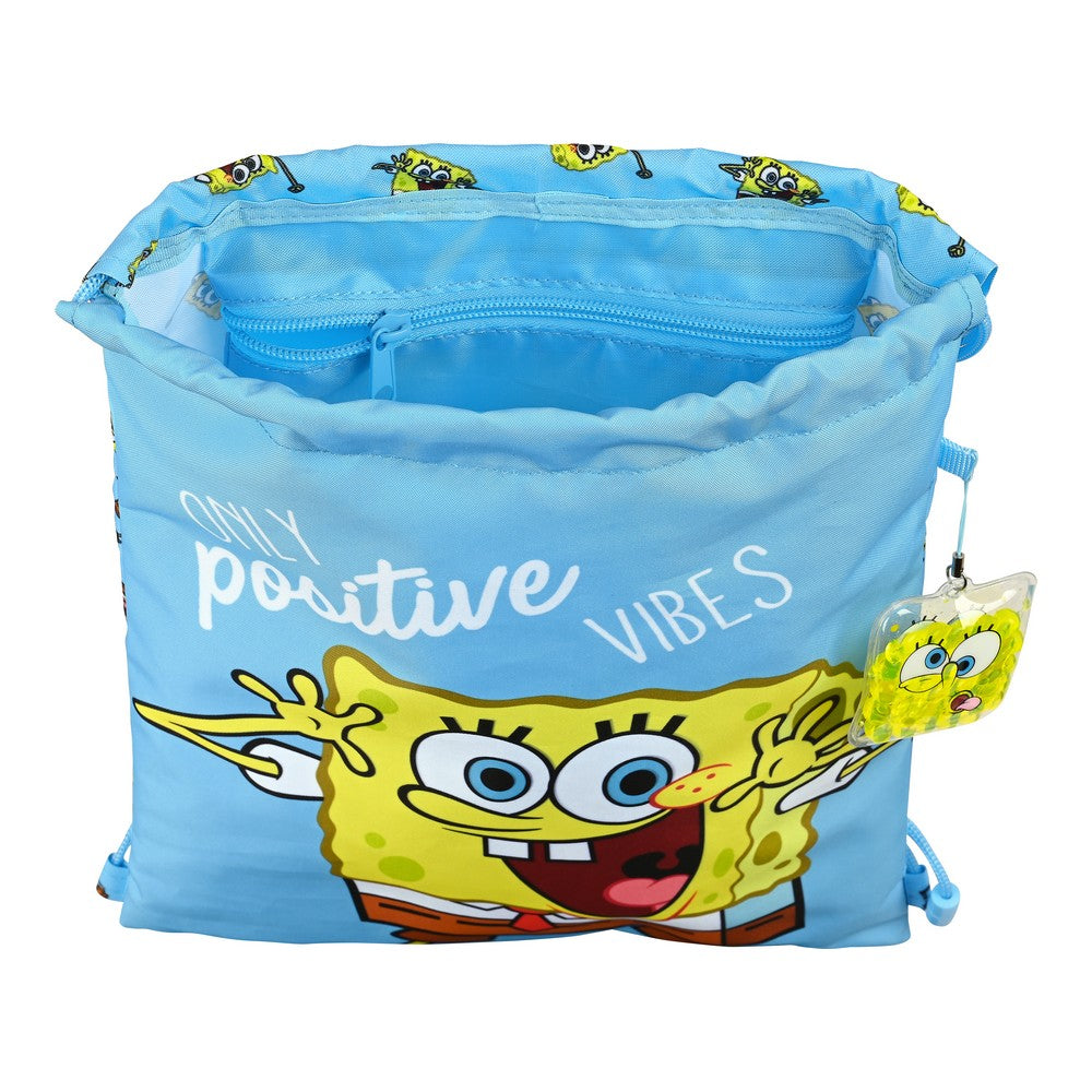 Backpack with Strings Positive Vibes Spongebob-1