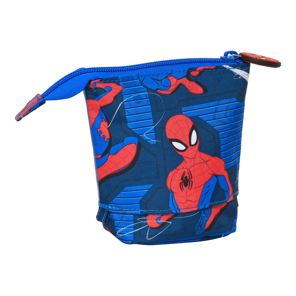Pencil Holder Case Spiderman Great Power Red Blue (8 x 19 x 6 cm)-4