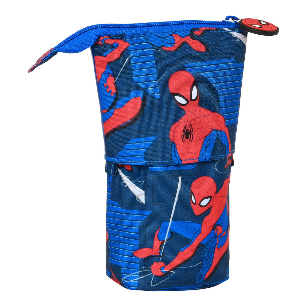 Pencil Holder Case Spiderman Great Power Red Blue (8 x 19 x 6 cm)-3