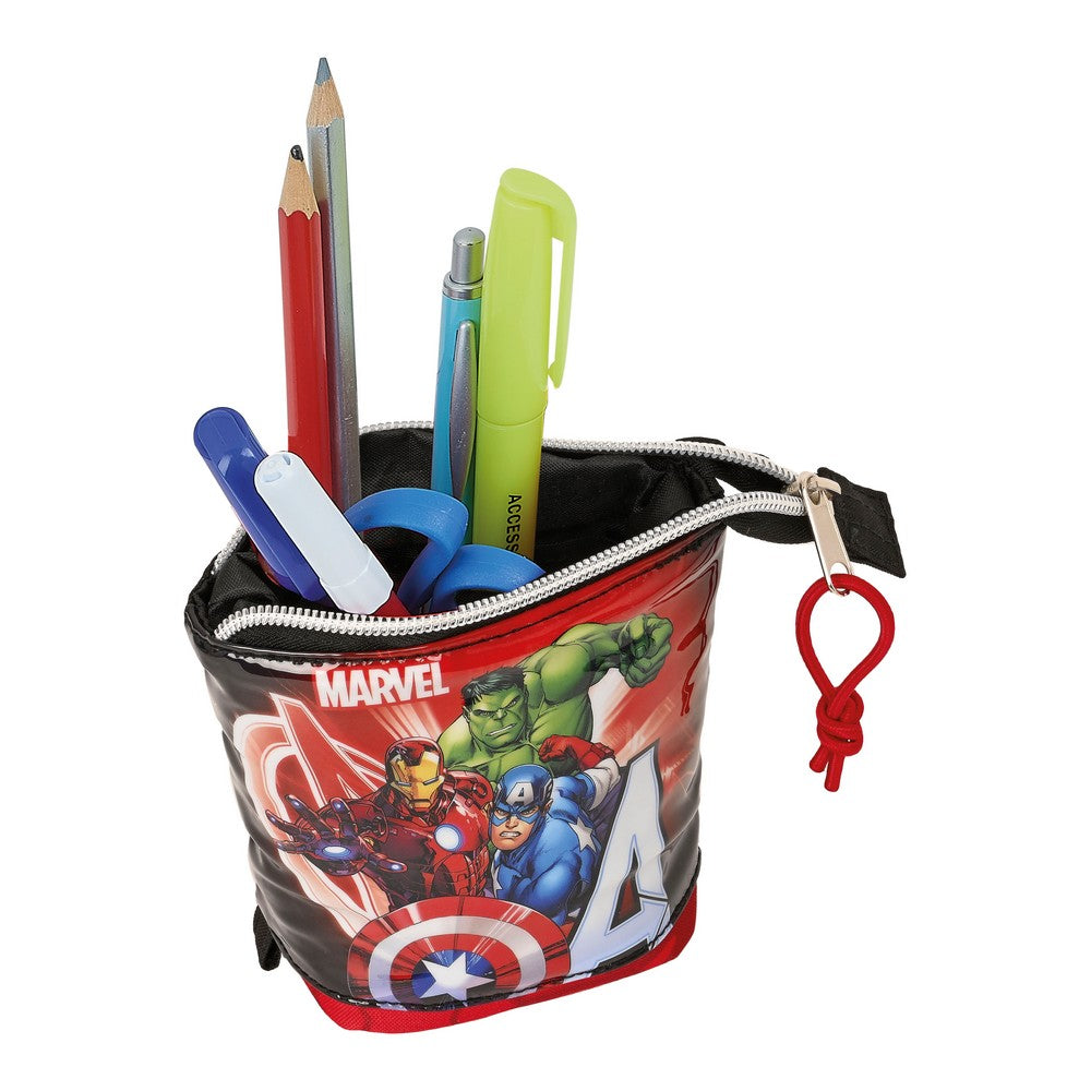 Pencil Holder Case The Avengers Infinity Red Black (8 x 19 x 6 cm)-3
