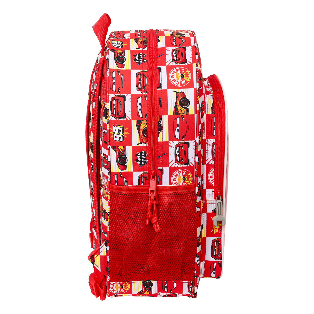 School Bag Cars Let's race Red White (33 x 42 x 14 cm)-1