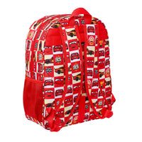 School Bag Cars Let's race Red White (33 x 42 x 14 cm)-2