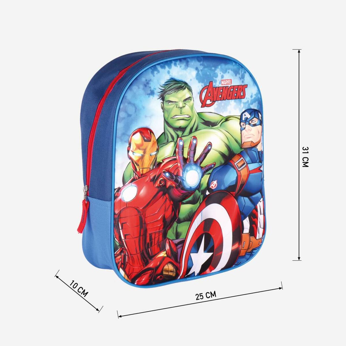 School Bag The Avengers Blue (25 x 31 x 10 cm)-6