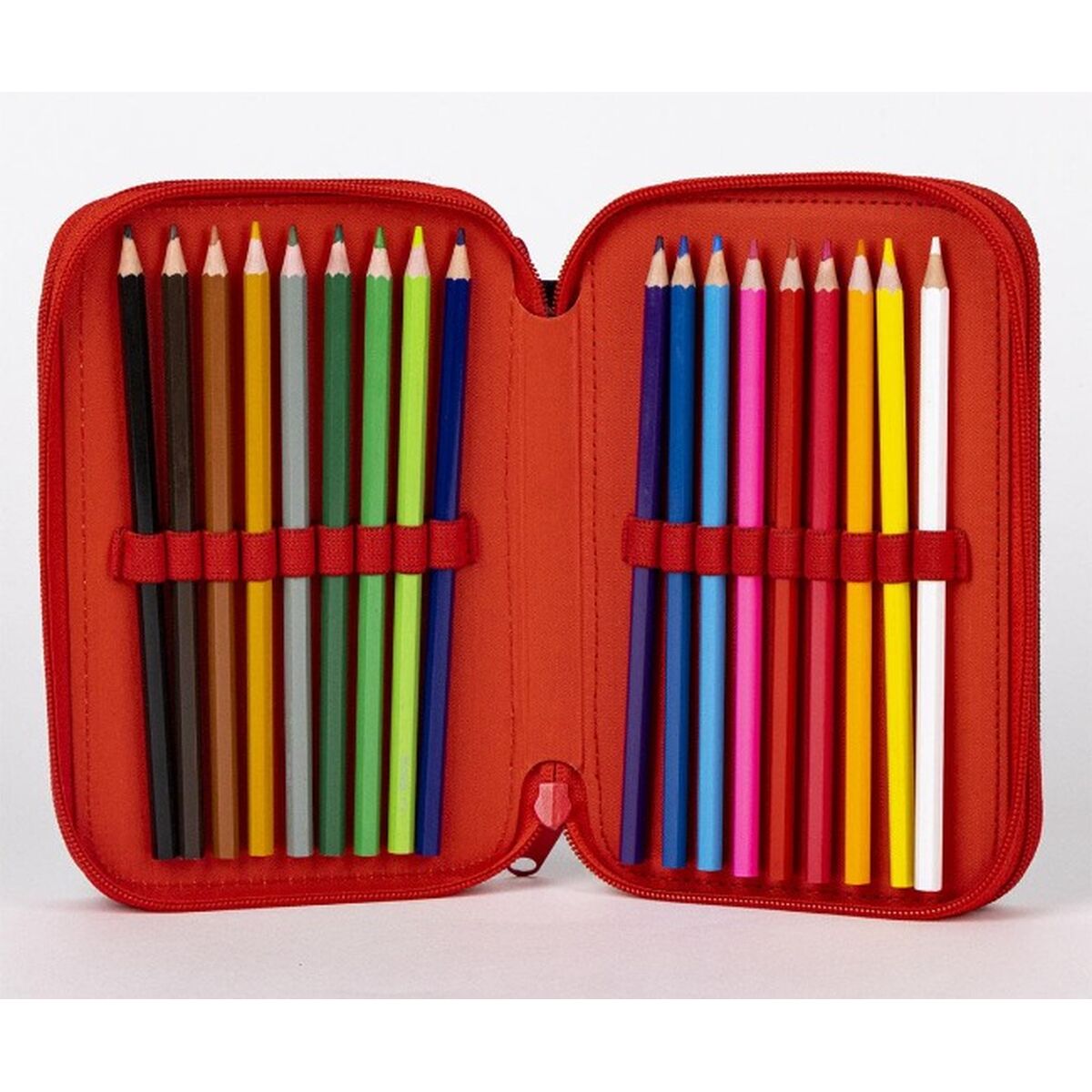 Triple Pencil Case The Avengers Red Black 13,5 x 7,5 x 20 cm-2
