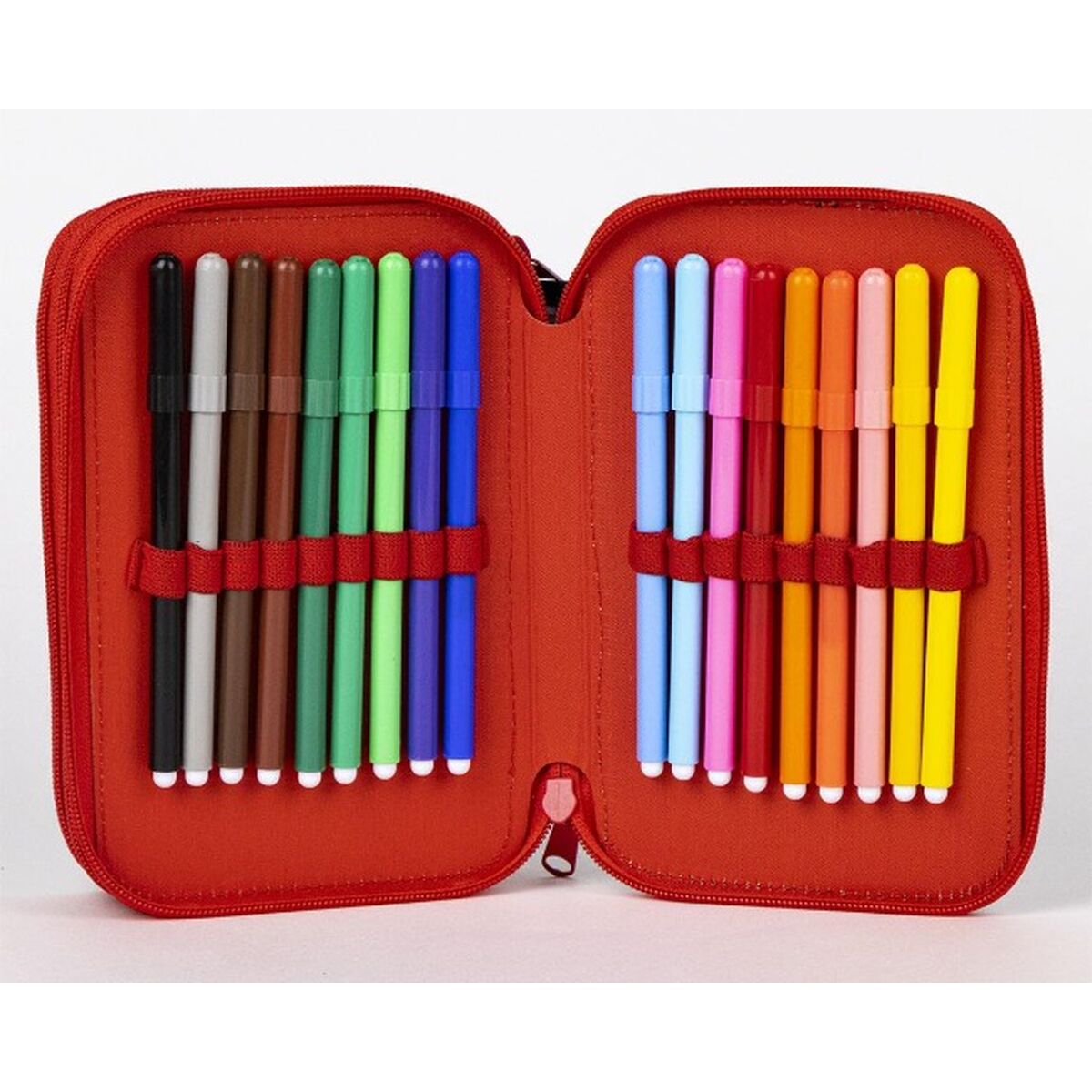 Triple Pencil Case The Avengers Red Black 13,5 x 7,5 x 20 cm-1