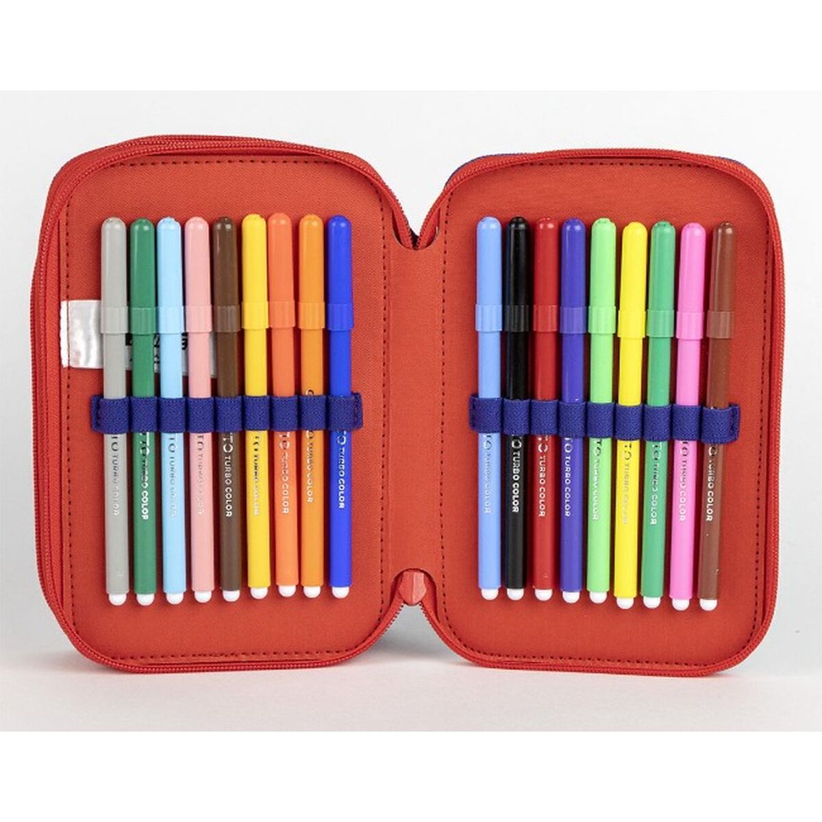 Triple Pencil Case Sonic Purple 13 x 7 x 20 cm-1